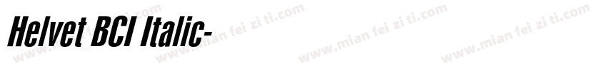 Helvet BCI Italic字体转换